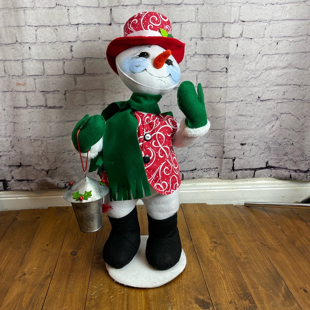 Annalee 2019 20” Christmas swirl snowman